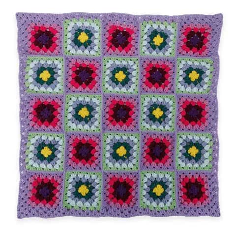 Completed crochet blanket border