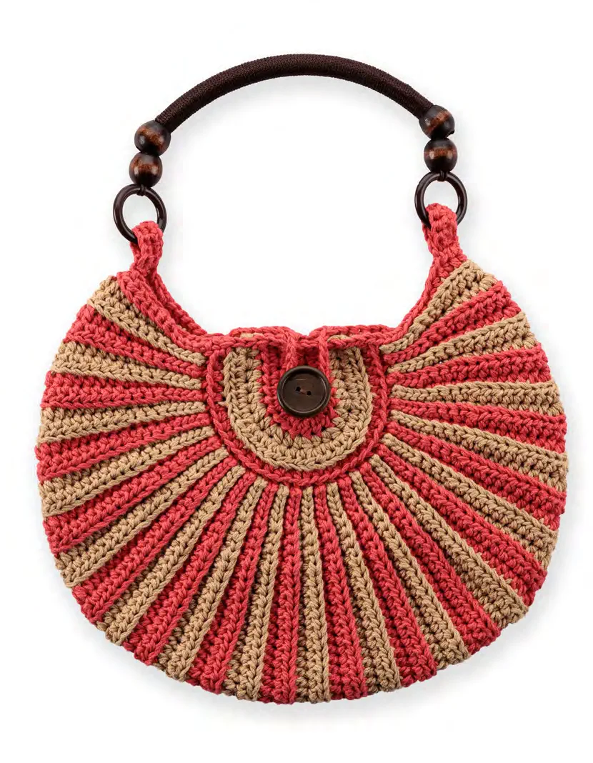 Back view of the crochet bag