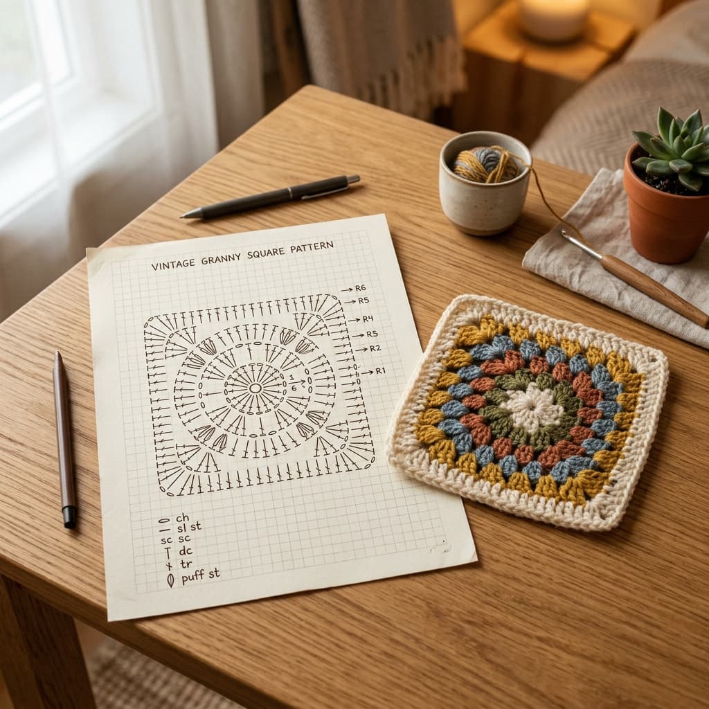 How to Read Crochet Motif Diagrams and Symbols