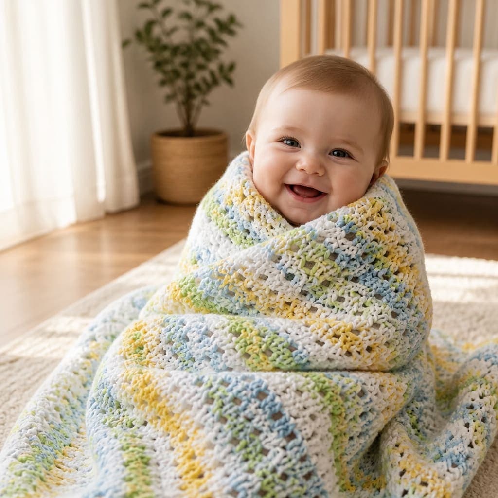 Free Cozy Lovable Baby Blanket Crochet Pattern