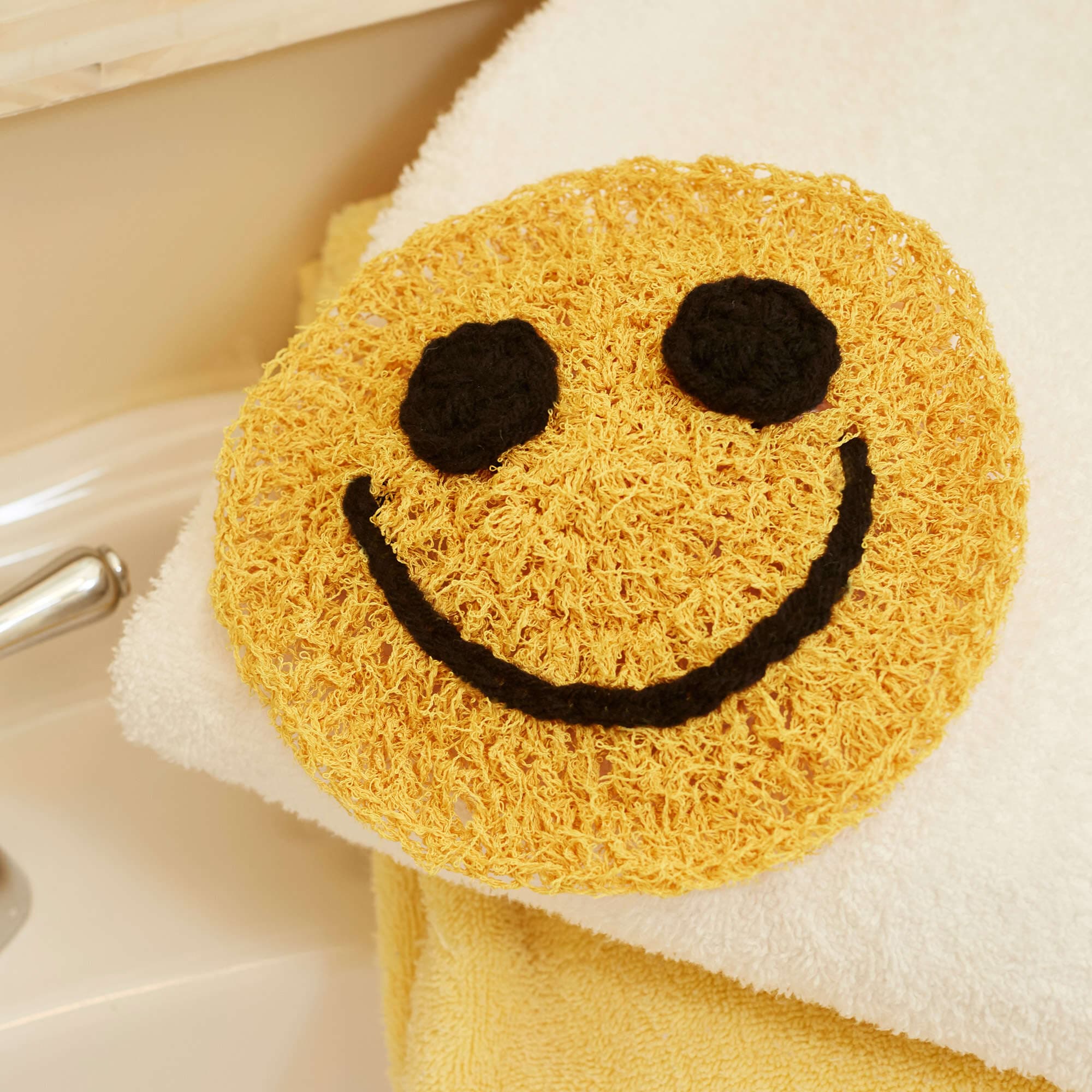 Free Smiley Face Scrubby Crochet Pattern