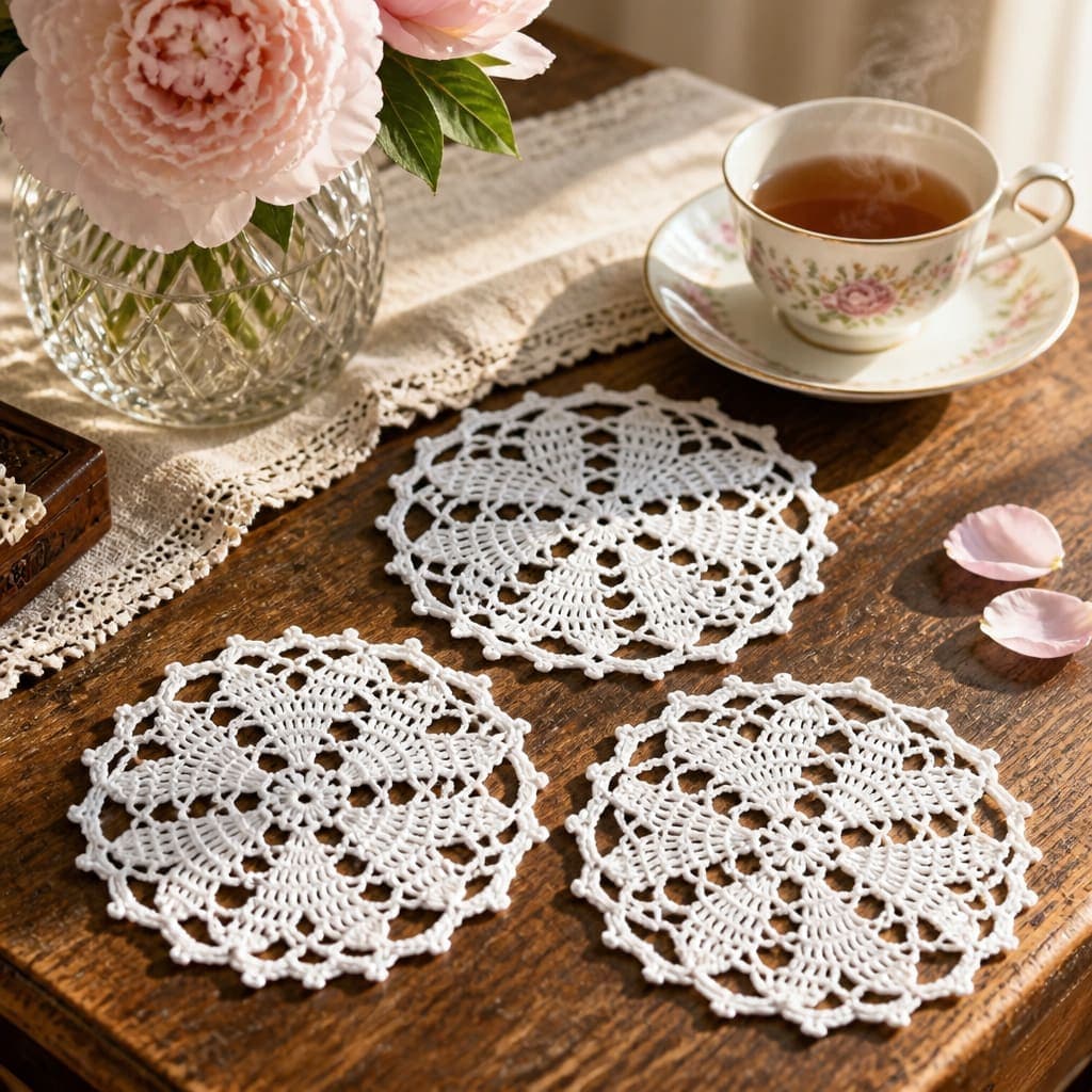 Free Crochet Hearts Desire Doily Pattern