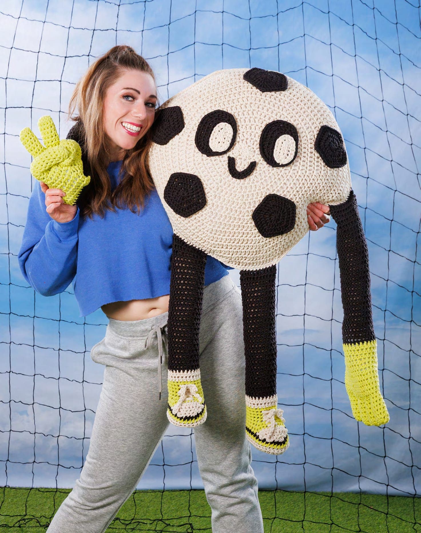Free Crochet Soccer Ball Pillow Pattern