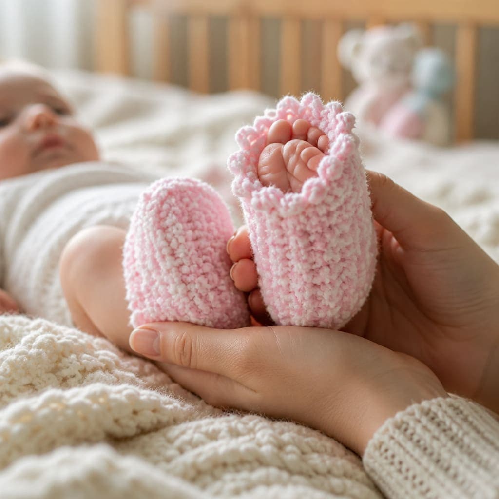 Free Cotton Candy Baby Booties Crochet Pattern