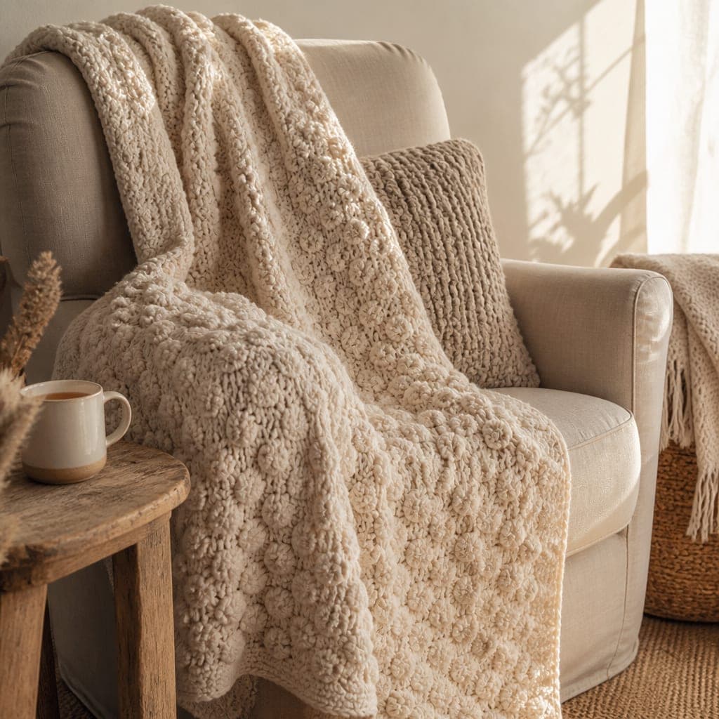 Free Textured Throw Crochet Pattern