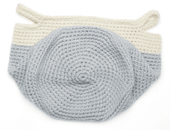 Color Block Basket with yarn