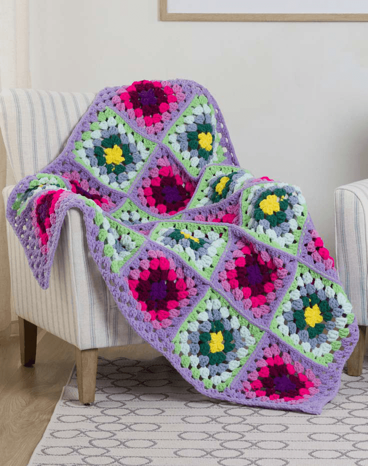 Free Easy Crochet Blanket Motifs Pattern