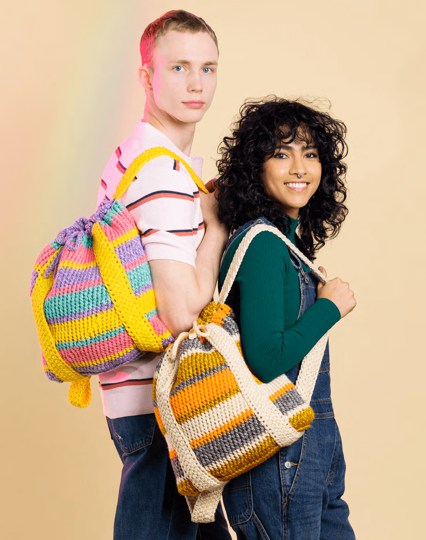 Free Crochet Backpack Pattern with Drawstring Closure