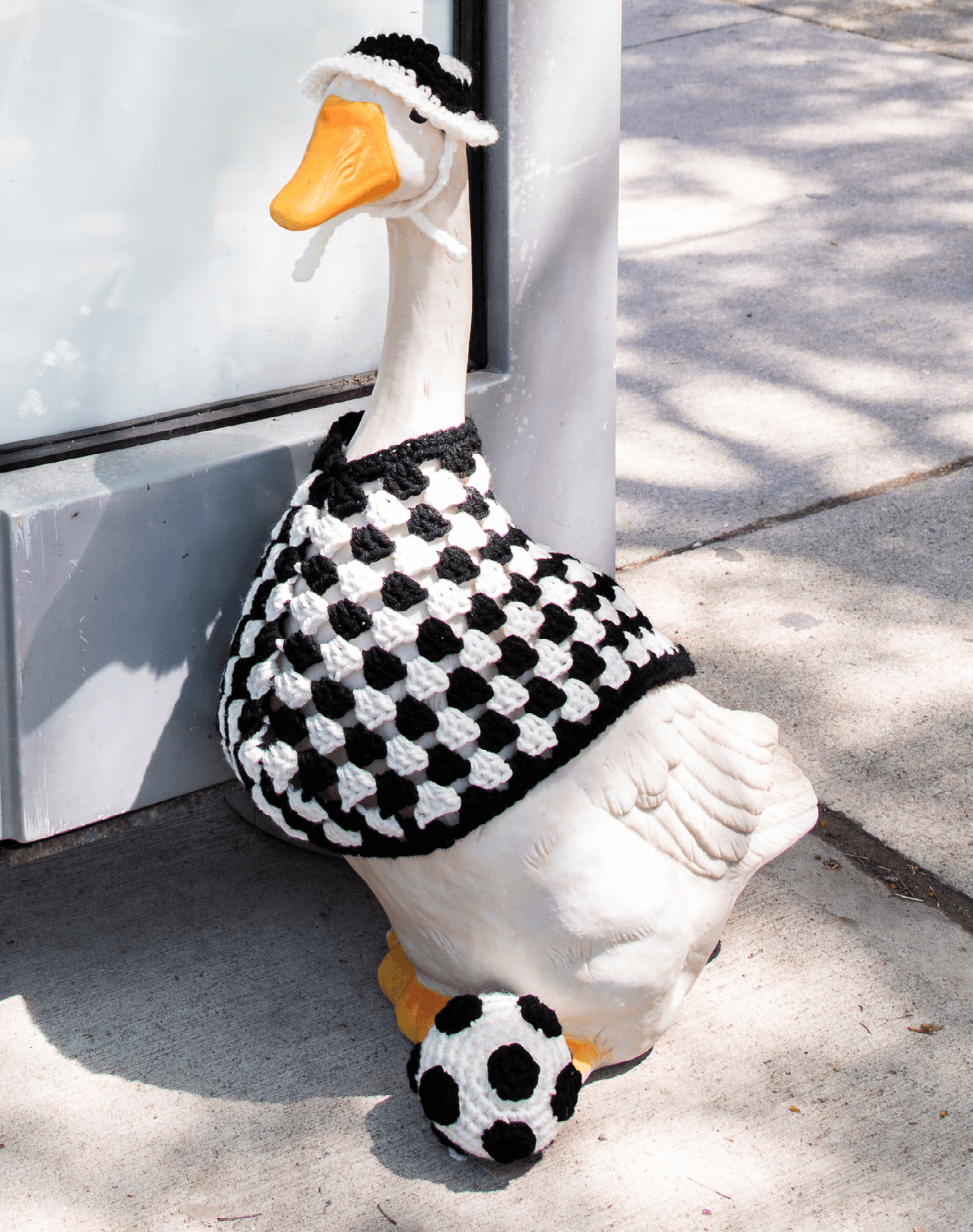 Free Crochet Goose Outfit for Soccer Fans