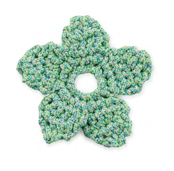 Fabulous Flower Crochet Hair Scrunchie