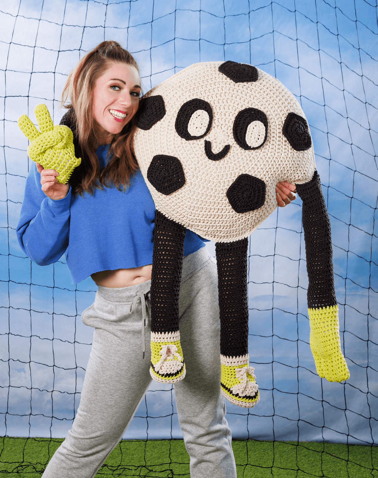 Free Crochet Soccer Ball Pillow Pattern