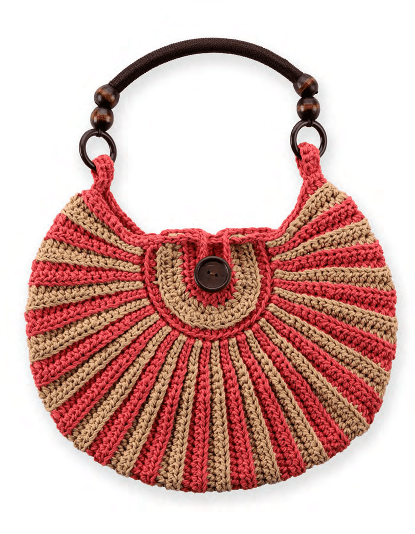 Back view of the crochet bag