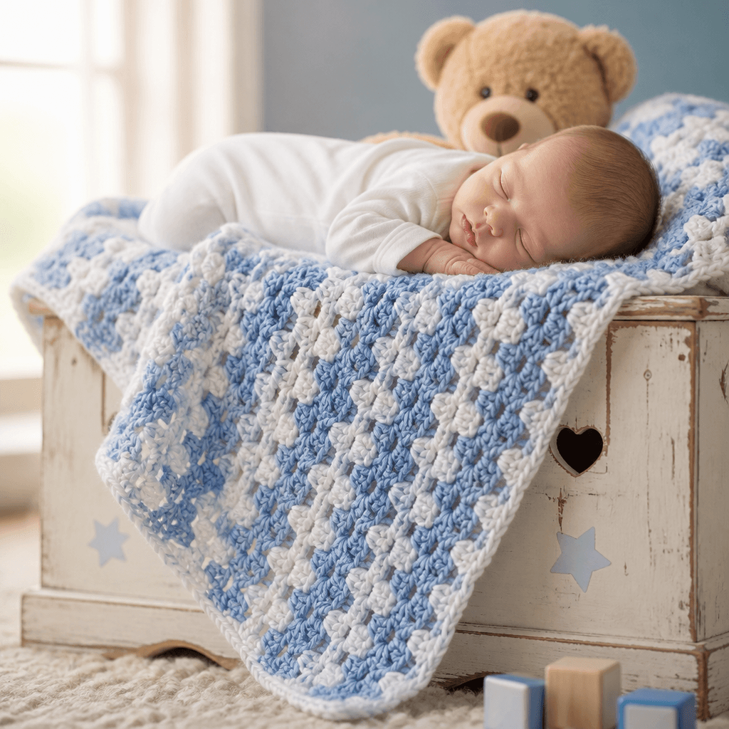 Free Granny Waves Blanket Crochet Pattern