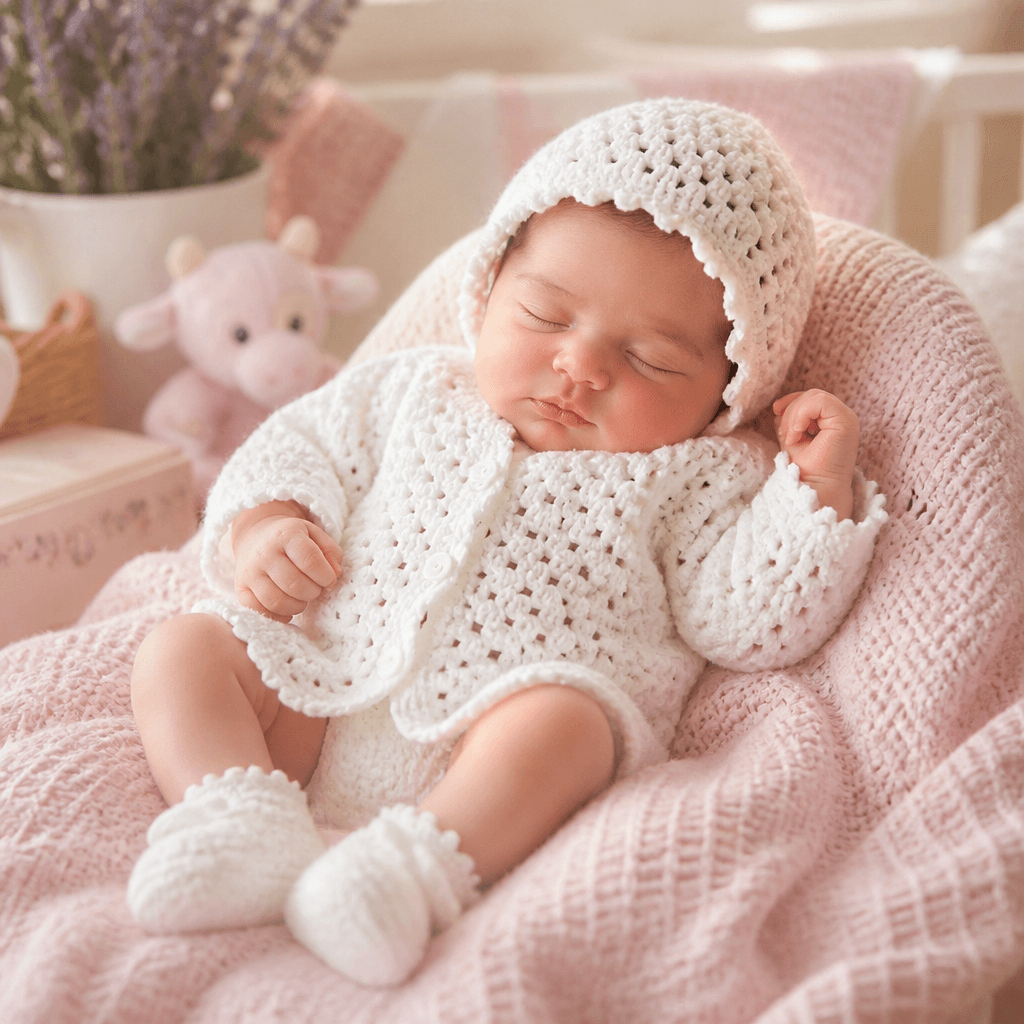 Free Crochet Baby Cardigan Set Pattern