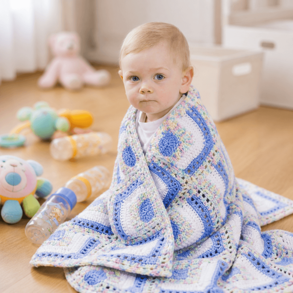 Free Mitered Baby Blanket Crochet Pattern