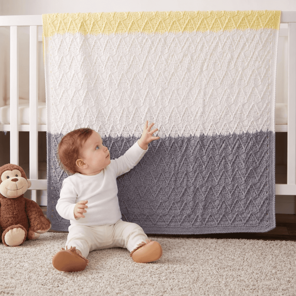 Free Textured Baby Blanket Crochet Pattern