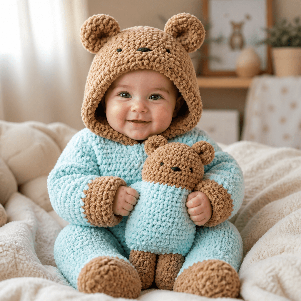 Free Crochet Bear Booties Pattern