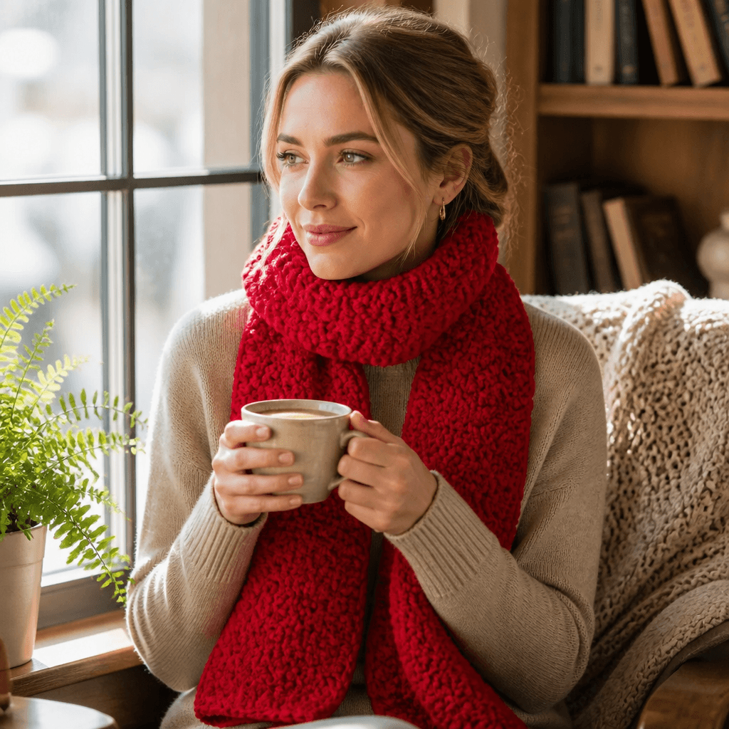 Free Crochet Berry Stitch Scarf Pattern