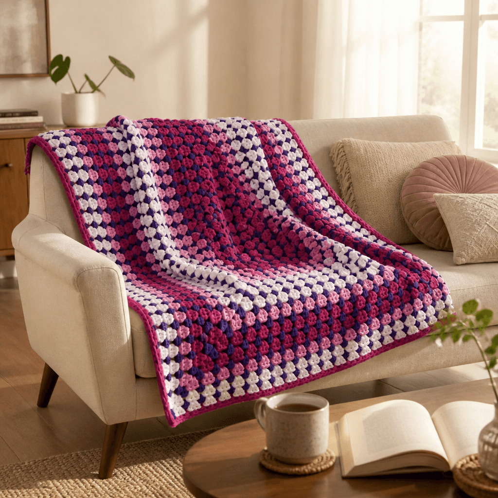 Free Crochet Ombre Blanket Pattern