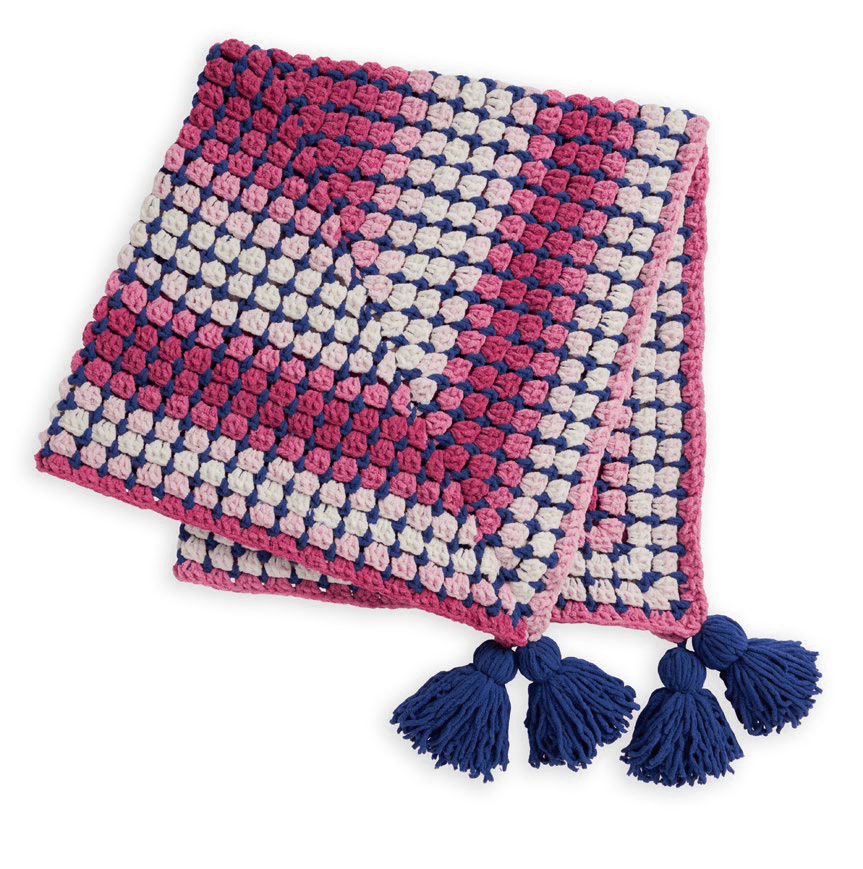 Crochet Blanket with Tassels