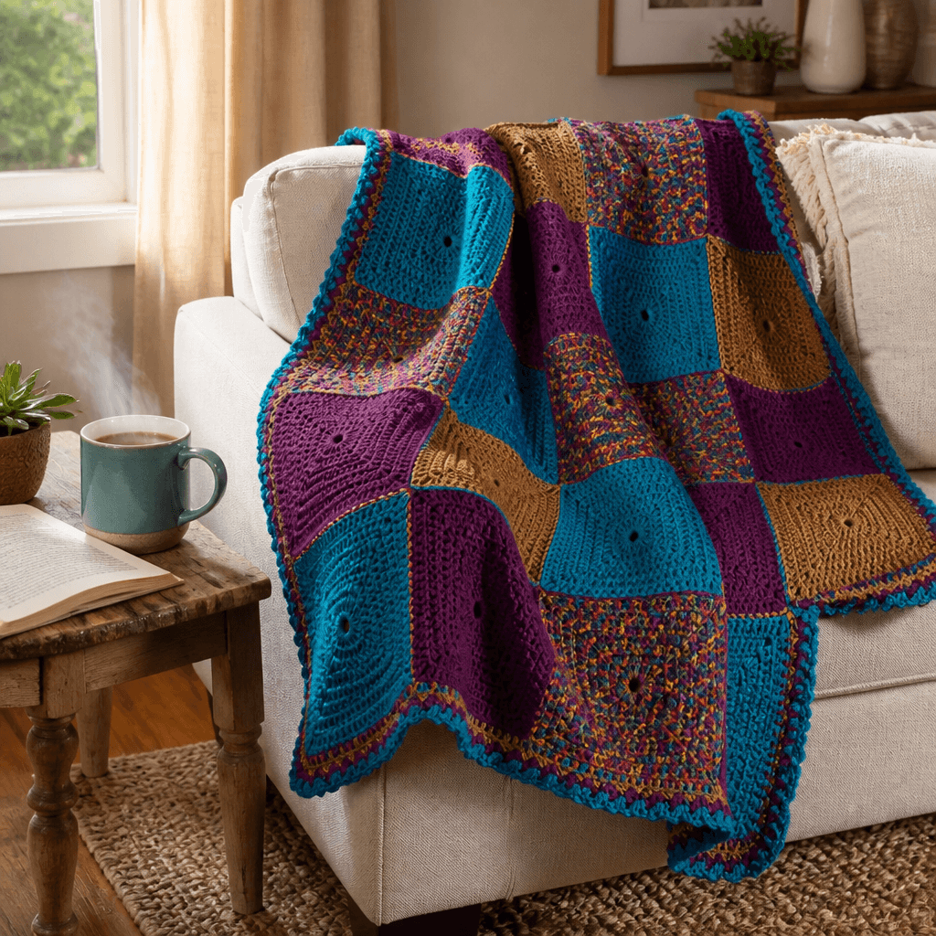 Free Crochet Throw Blanket Pattern for Cozy Decor