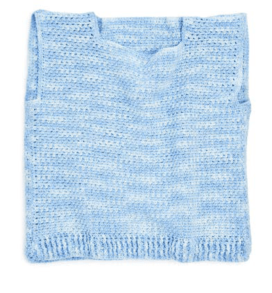 Crochet sweater armhole shaping