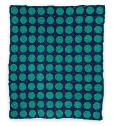 Finished crochet blanket