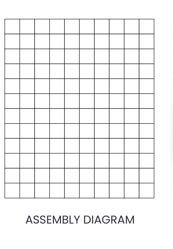 Assembly diagram for the blanket