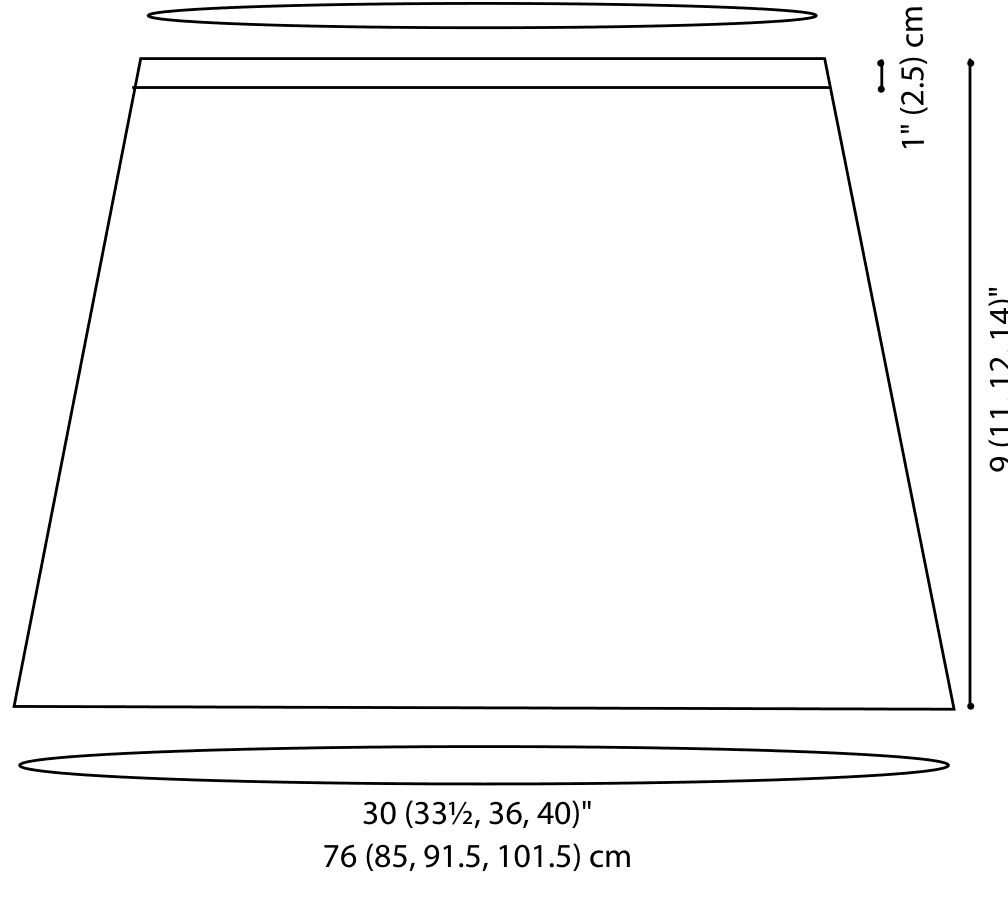 Schematic of the ruffle skirt
