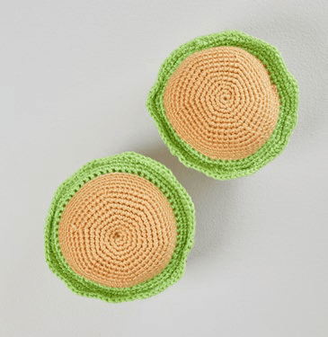 Assembling the Crochet Hamburger
