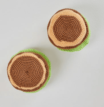 Finished Crochet Hamburger