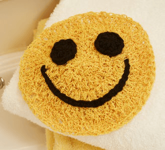 Positioning the eyes on the Smiley Face Scrubby