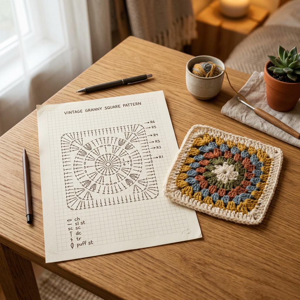 How to Read Crochet Motif Diagrams and Symbols
