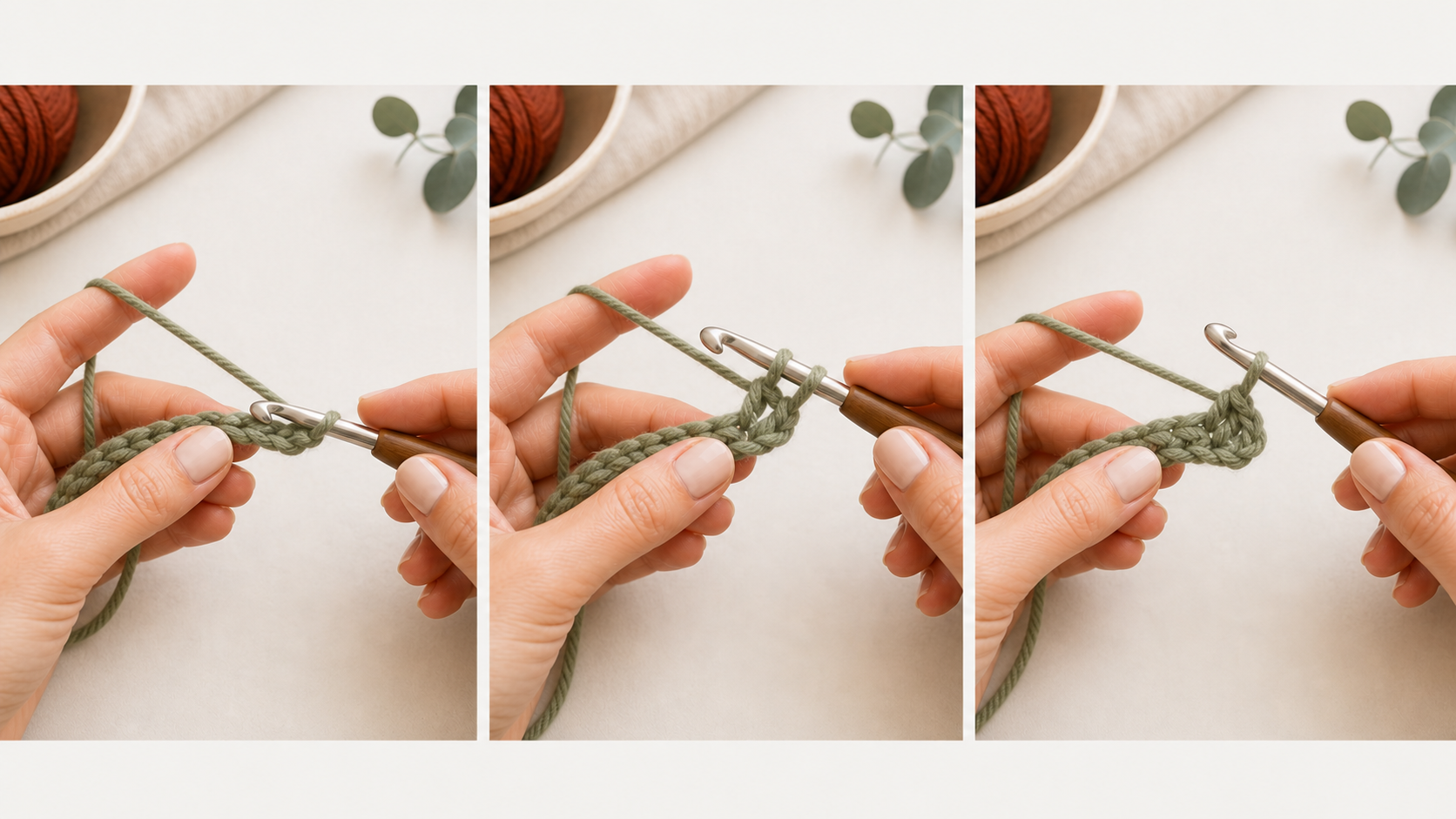 Three step slip knot tutorial